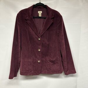 L.L. Bean Women's Velvet Maroon Blazer
